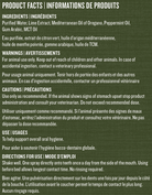 Healthy mouth oral spray product label